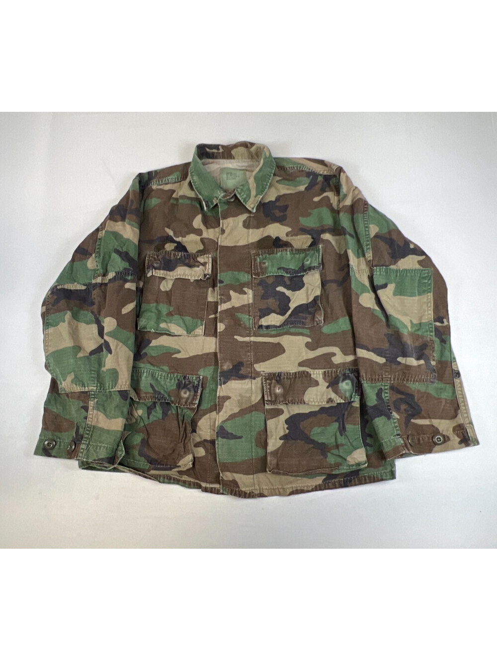 Vintage American Apparel US Army Woodland Camo Hot Weather Combat Coat S Short
